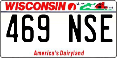 WI license plate 469NSE