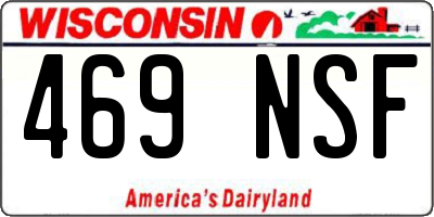 WI license plate 469NSF