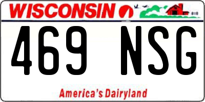 WI license plate 469NSG