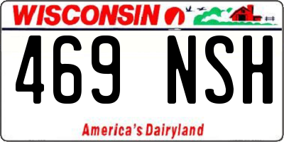 WI license plate 469NSH