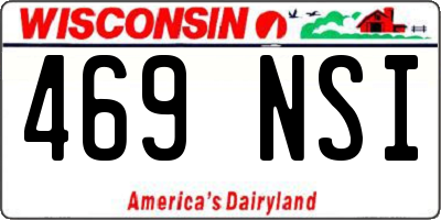 WI license plate 469NSI