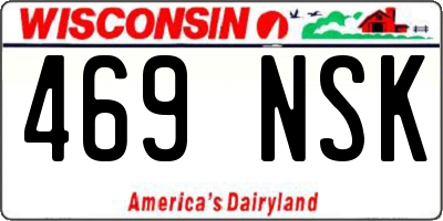 WI license plate 469NSK