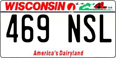 WI license plate 469NSL