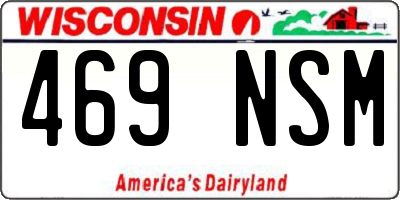 WI license plate 469NSM