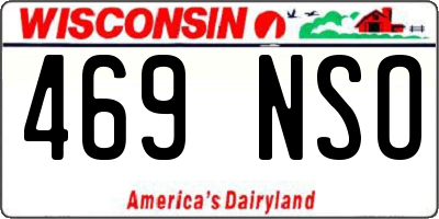 WI license plate 469NSO
