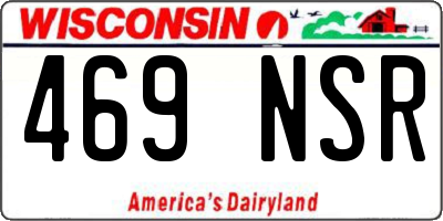 WI license plate 469NSR
