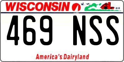 WI license plate 469NSS