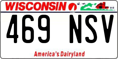 WI license plate 469NSV