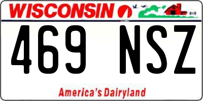 WI license plate 469NSZ