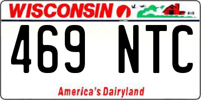 WI license plate 469NTC