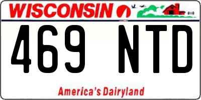 WI license plate 469NTD