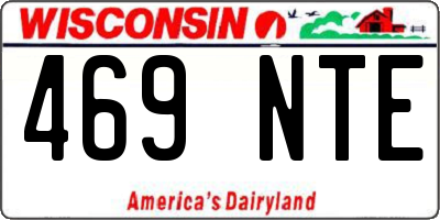 WI license plate 469NTE