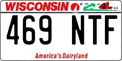 WI license plate 469NTF