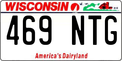 WI license plate 469NTG