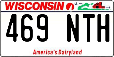 WI license plate 469NTH