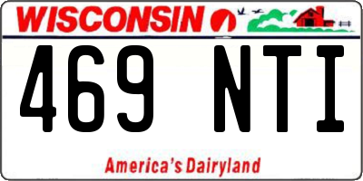 WI license plate 469NTI