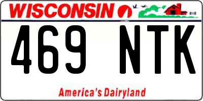 WI license plate 469NTK