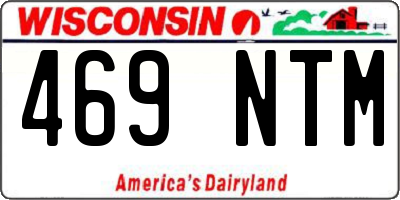 WI license plate 469NTM