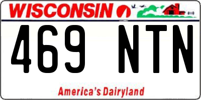 WI license plate 469NTN