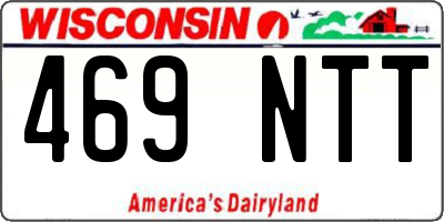 WI license plate 469NTT