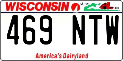 WI license plate 469NTW