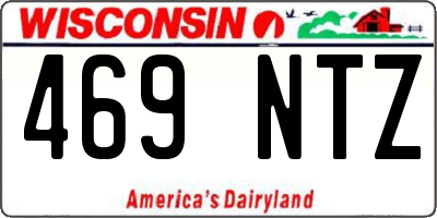 WI license plate 469NTZ