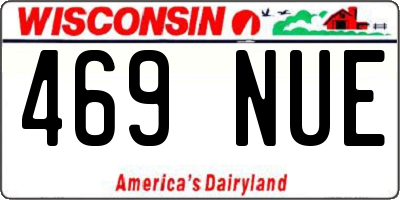 WI license plate 469NUE