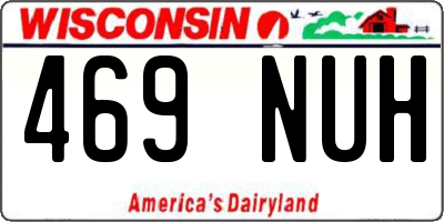 WI license plate 469NUH