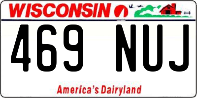 WI license plate 469NUJ