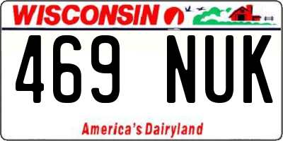 WI license plate 469NUK