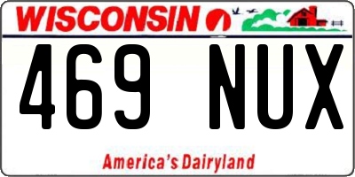 WI license plate 469NUX