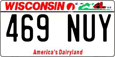 WI license plate 469NUY