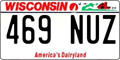 WI license plate 469NUZ