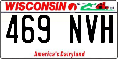 WI license plate 469NVH