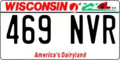 WI license plate 469NVR