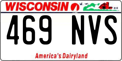 WI license plate 469NVS