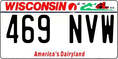 WI license plate 469NVW