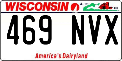 WI license plate 469NVX