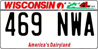 WI license plate 469NWA