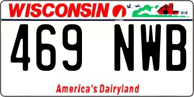 WI license plate 469NWB