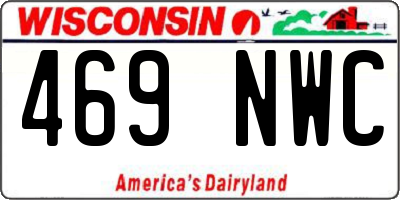 WI license plate 469NWC