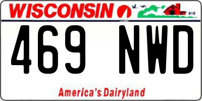 WI license plate 469NWD
