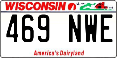 WI license plate 469NWE