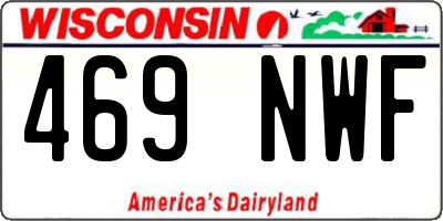 WI license plate 469NWF