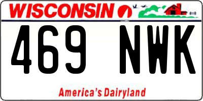 WI license plate 469NWK