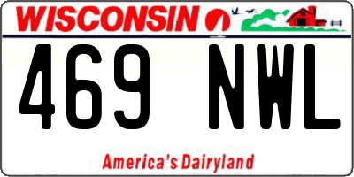 WI license plate 469NWL