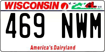 WI license plate 469NWM