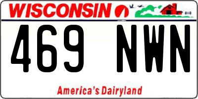 WI license plate 469NWN