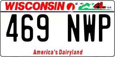 WI license plate 469NWP