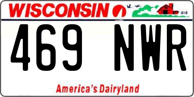 WI license plate 469NWR